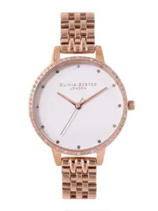 Olivia Burton Women Rainbow Embellished Stainless Steel Analogue Watch OB16FB13