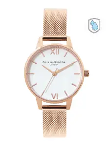 Olivia Burton Women White Dial Bracelet Style Analogue OB16MDW01-White