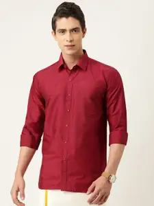 THANGAMAGAN Spread Collar Casual Shirt