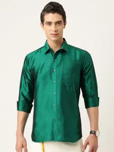 THANGAMAGAN Standard Spread Collar Casual Shirt