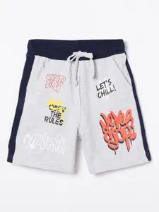 Fame Forever by Lifestyle Boys Mid-Rise Typography Printed Cotton Shorts