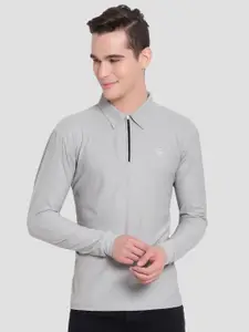 DIAZ Polo Collar Long Sleeve T-shirt