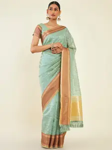 Soch Sequinned Embellished Tissue Saree