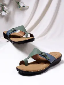 TRASE Colourblocked One Toe Flats