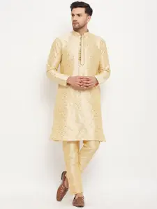 VASTRAMAY Woven Design Gotta Patti Kurta with Pyjamas