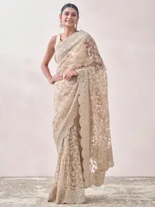 MOHEY Floral Embroidered Saree