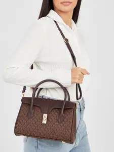 Styli Brown PU Structured Satchel