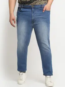 plusS Men Plus Size Comfort Regular-Fit Light Fade Stretchable Cotton Jeans