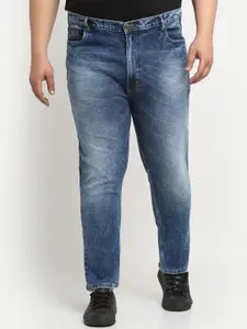 plusS Men Plus Size Comfort Regular-Fit Heavy Fade Stretchable Cotton Jeans