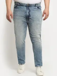 plusS Men Plus Size Comfort Regular-Fit Heavy Fade Stretchable Cotton Jeans