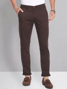AD By Arvind Men Flat-Front Mid-Rise Slim Fit Chinos Trousers