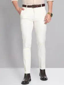 AD By Arvind Men Mid-Rise Slim Fit Formal Trousers