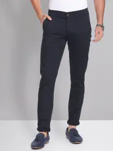 AD By Arvind Men Flat-Front Mid-Rise Slim Fit Chinos Trousers