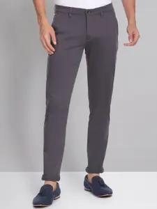 AD By Arvind Men Flat-Front Slim Fit Mid-Rise Chinos Trousers