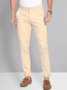 AD By Arvind Men Flat-Front Mid-Rise Slim Fit Regular Trousers