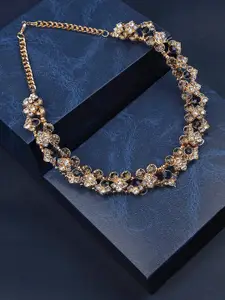 Accessorize Gold-Plated Stone Studded Necklace