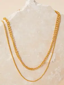 Accessorize 14K Gold Plated Gold Z Green Onyx Round Facet Gemstones Necklace