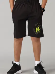 KiddoPanti Boys Typography Printed Sports Shorts