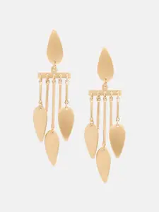 Mali Fionna Gold-Plated Contemporary Drop Earrings
