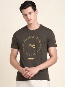 Dennis Lingo Round Neck Typography Printed Slim Fit T-shirt