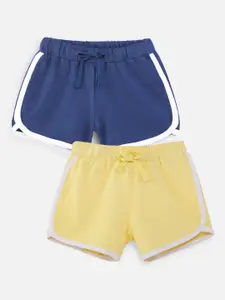 Nap Chief Pack of 2 Girls Pure Cotton Shorts