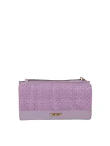 Metro Women Textured Geometric Envelop Wallet