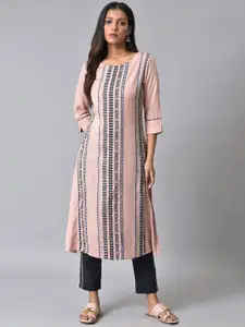 W Geometric Printed Straight Kurta