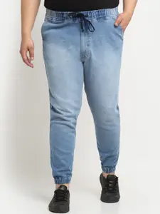 plusS Men Comfort Light Fade Stretchable Cotton Jogger Jeans