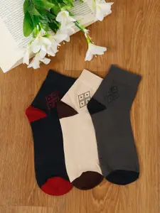 MUTAQINOTI Men Pack Of 3 Ankle-Length Socks
