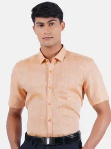 Ramraj Spread Collar Linen Formal Shirt