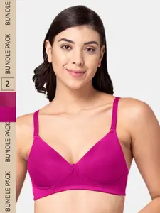 Tweens Pack of 2 Lightly Padded All Day Comfort Seamless T-shirt Bra