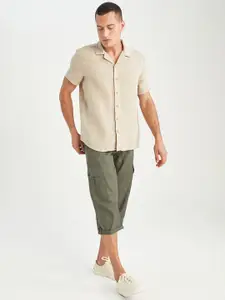 DeFacto Men Regular Fit Pure Cotton Cargo Shorts