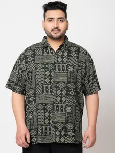 Bene Kleed Plus Plus Size Ethnic Motifs Printed Casual Shirt