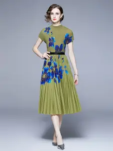 JC Collection Floral Printed Top with Skirt