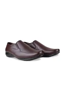 HikBi Men Leather Pointed-Toe Formal Slip-On Shoes