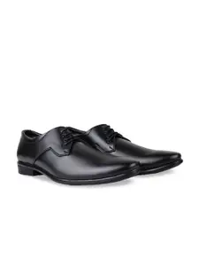 HikBi Men Leather Pointed-Toe Formal Derbys