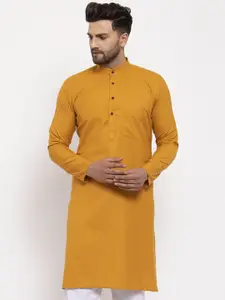 Jompers Mandarin Collar Pure Cotton Straight Kurta