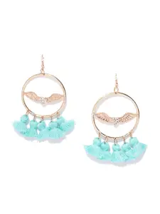 Bellofox Flying Heart Contemporary Tasseled Drop Earrings