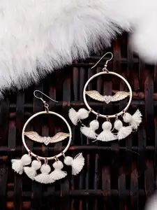 Bellofox Flying Heart Contemporary Tasseled Drop Earrings