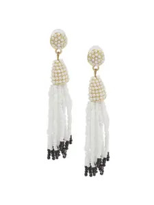 Bellofox Contemporary Tasseled Beads Drop Earrings