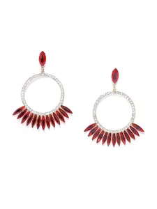 Bellofox Contemporary Stone Studded Drop Earrings