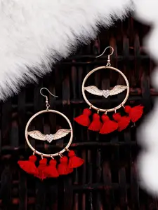 Bellofox Flying Heart Contemporary Tasseled Drop Earrings