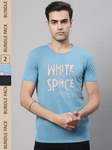 MACK JONNEY Pack Of 2 Printed Cotton Slim Fit T-shirt