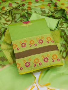 KALINI Floral Woven Design Unstitched Dress Material