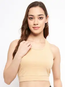 BRINNS Sleeveless Styled Back Fitted Crop Cotton Top