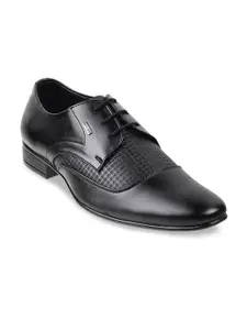WALKWAY by Metro Men Textured Round Toe Formal Derbys