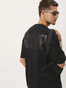 Kook N Keech Typography Printed Drop-Shoulder Sleeves Oversize T-shirt