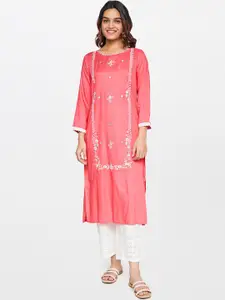 Global Desi Ethnic Motifs Embroidered Mirror Work Kurta