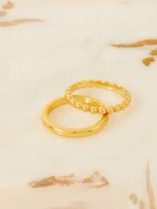 Accessorize Set of 2 Gold-Plated Finger Ring