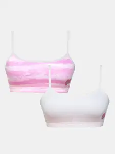 Sillysally Girls Pack of 2 Abstract Full Coverage Sports Bra